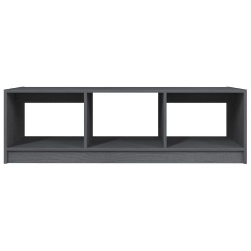 Table Basse Gris 110x50x34 Cm Bois De Pin Massif