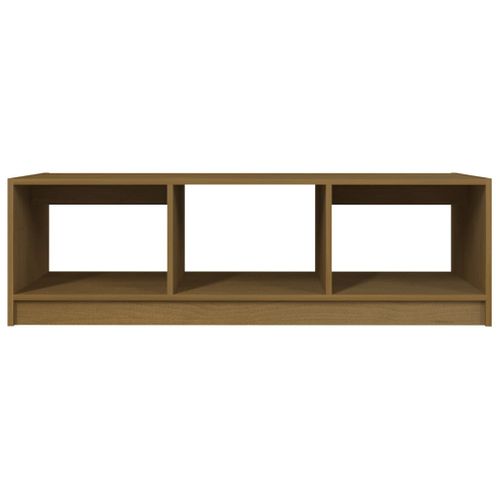 Table Basse Marron Miel 110x50x34 Cm Bois De Pin Massif