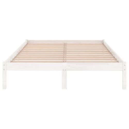 Cadre De Lit Sans Matelas Blanc Bois Massif 180x200