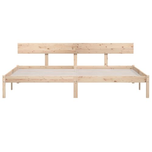 Cadre De Lit Sans Matelas Bois Massif 200x200 Cm