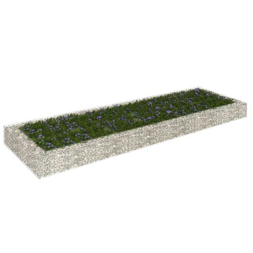 Jardinière à Gabion Acier Galvanisé 300x100x20 Cm