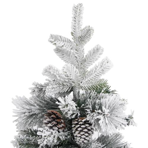 Sapin De Noël à Flocons De Neige Et Pommes De Pin 195 Cm Pvc/pe