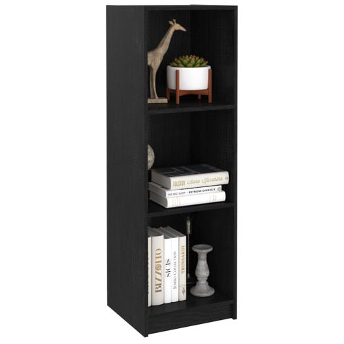 Bibliothèque/séparateur De Pièce Noir 36x33x110 Cm Pin Massif