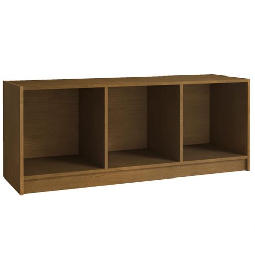 Meuble TV Marron Miel 104x33x41 Cm Bois De Pin Massif
