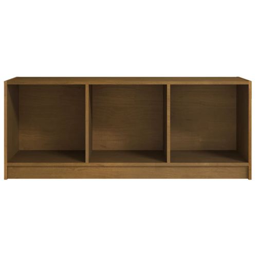 Meuble TV Marron Miel 104x33x41 Cm Bois De Pin Massif