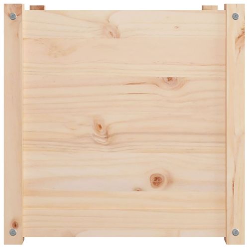 Jardinières D'extérieur 2 PCs 50x50x50 Cm Bois De Pin Massif