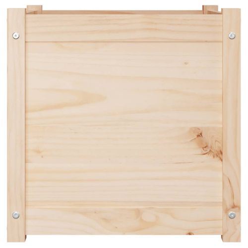 Jardinières D'extérieur 2 PCs 50x50x50 Cm Bois De Pin Massif