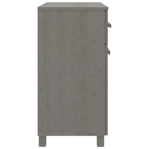 Buffet Hamar Gris Clair 79x40x80 Cm Bois Massif De Pin