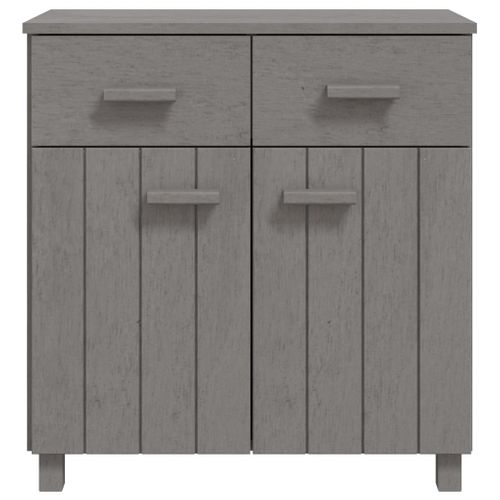Buffet Hamar Gris Clair 79x40x80 Cm Bois Massif De Pin
