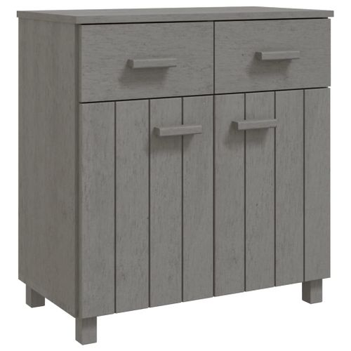 Buffet Hamar Gris Clair 79x40x80 Cm Bois Massif De Pin