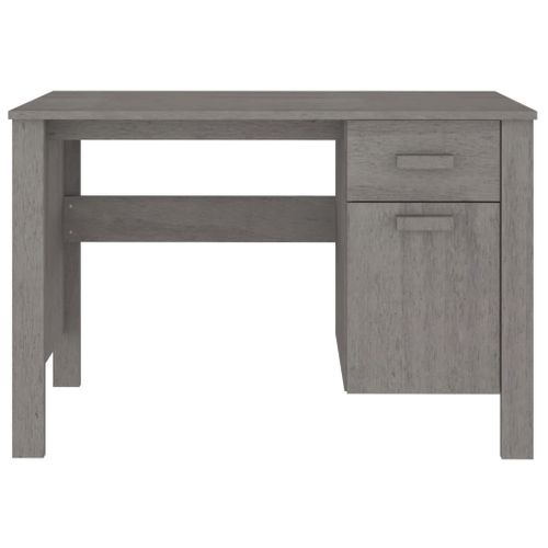 Bureau Hamar Gris Clair 113x50x75 Cm Bois Massif De Pin