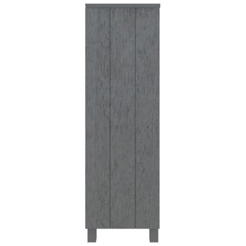 Bibliothèque Hamar Gris Foncé 85x35x112 Cm Bois De Pin Massif