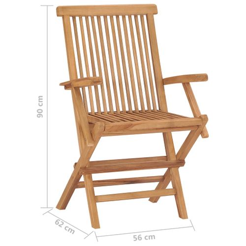 Chaises Pliables De Jardin Lot De 8 Bois De Teck Solide