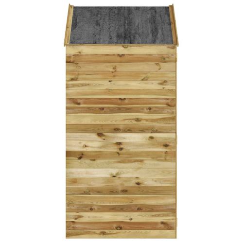 Abri à Outils Avec Porte Jardin 107x107x220 Cm Pin Massif Imprégné Simple