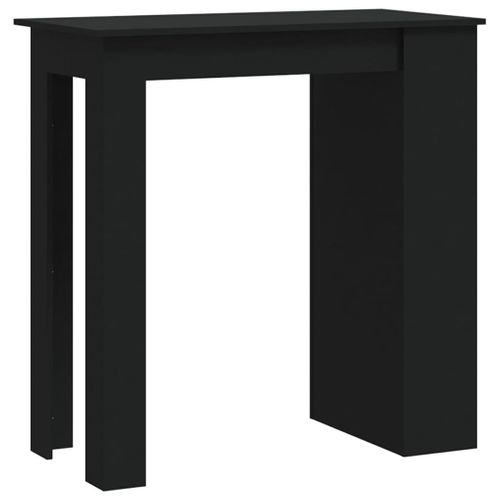Table De Bar Et Rangement Noir 102x50x103,5cm Bois Contreplaqué