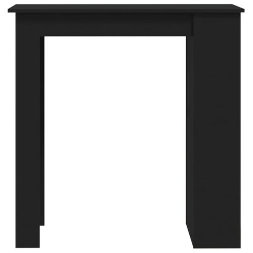 Table De Bar Et Rangement Noir 102x50x103,5cm Bois Contreplaqué