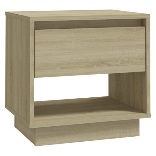 Table De Chevet Chêne Sonoma 45x34x44 Cm Bois Contreplaqué