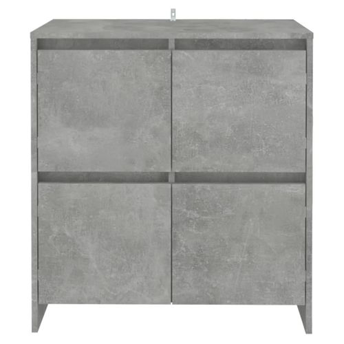 Buffet Gris Béton 70x41x75 Cm Bois Contreplaqué