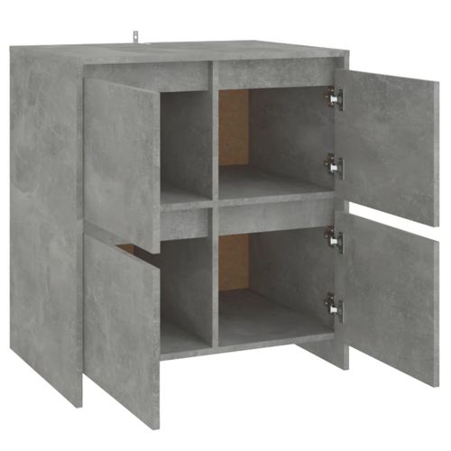 Buffet Gris Béton 70x41x75 Cm Bois Contreplaqué