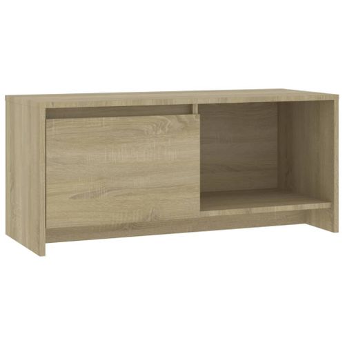 Meuble TV 1 Porte 1 Compartiment Chêne Sonoma 90 X 35 X 40 Cm Bois Contreplaqué Durable