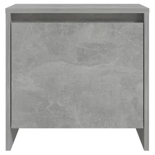 Table De Chevet Gris Béton 45x34x44,5 Cm Bois Contreplaqué