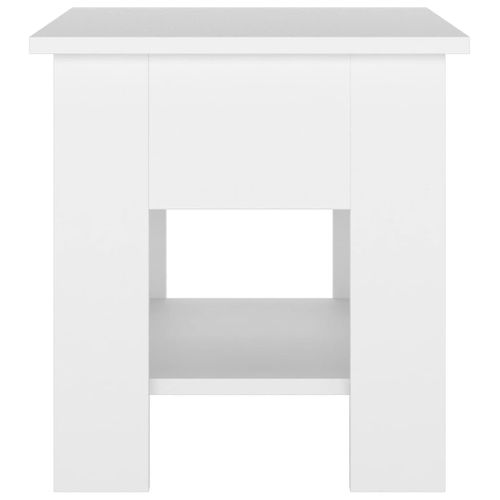 Table Basse Blanc 40x40x42 Cm Bois Contreplaqué