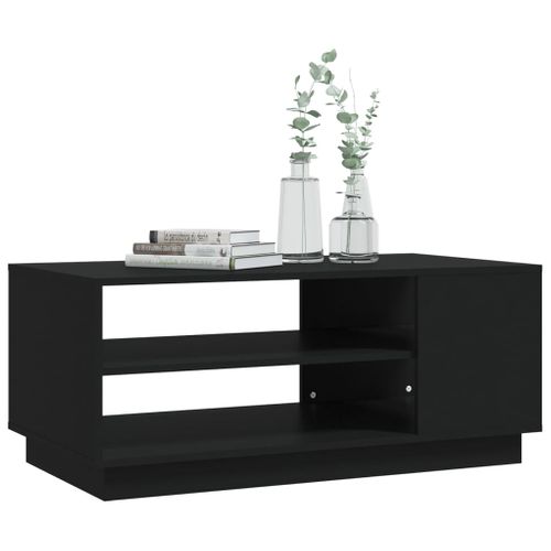 Table Basse Noir 102x55x43 Cm Bois Contreplaqué