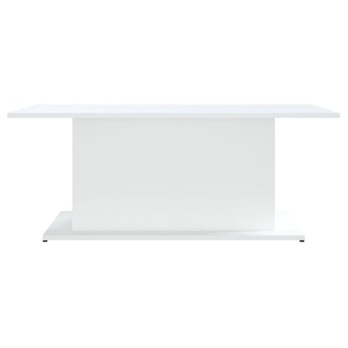 Table Basse Blanc 102x55,5x40 Cm Bois Contreplaqué