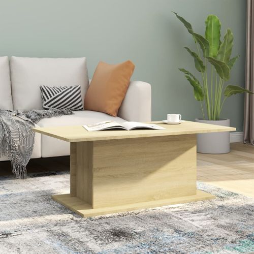 Table Basse Chêne Sonoma 102x55,5x40 Cm Bois Contreplaqué
