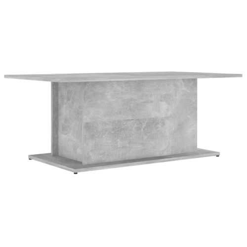 Table Basse Gris Béton 102x55,5x40 Cm Bois Contreplaqué