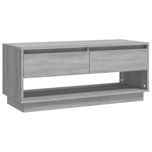 Meuble TV Sonoma Gris 102x41x44 Cm Bois Contreplaqué
