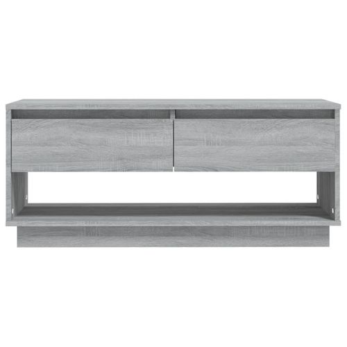Meuble TV Sonoma Gris 102x41x44 Cm Bois Contreplaqué