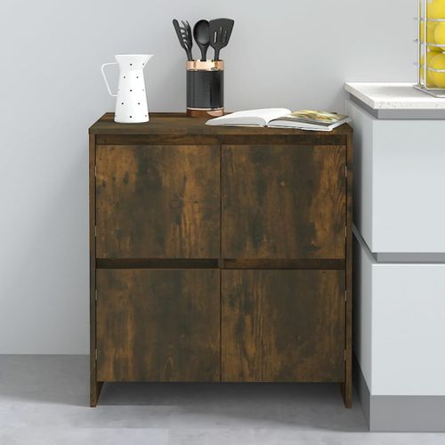 Buffet Chêne Fumé 70x41x75 Cm Bois Contreplaqué