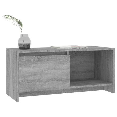 Meuble TV Sonoma Gris 90x35x40 Cm Bois Contreplaqué