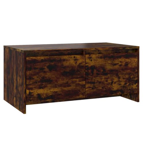 Table Basse Chêne Fumé 90x50x41,5 Cm Bois Contreplaqué