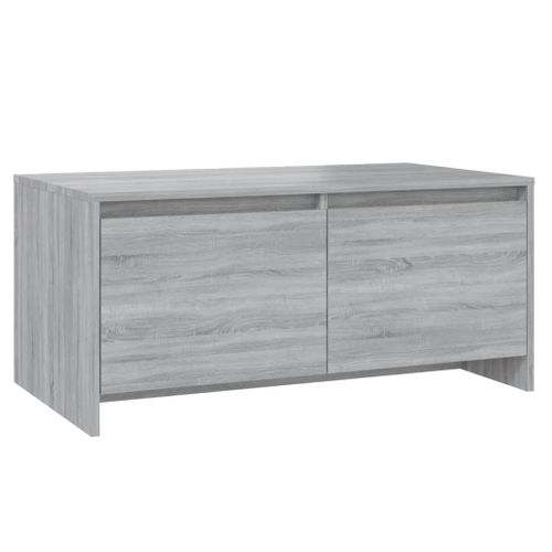 Table Basse Sonoma Gris 90x50x41,5 Cm Bois Contreplaqué