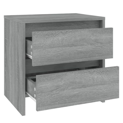 Table De Chevet Sonoma Gris 45x34,5x44,5 Cm Bois Contreplaqué