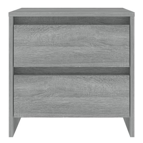 Table De Chevet Sonoma Gris 45x34,5x44,5 Cm Bois Contreplaqué