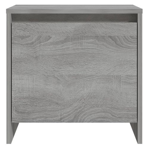 Table De Chevet Sonoma Gris 45x34x44,5 Cm Bois Contreplaqué