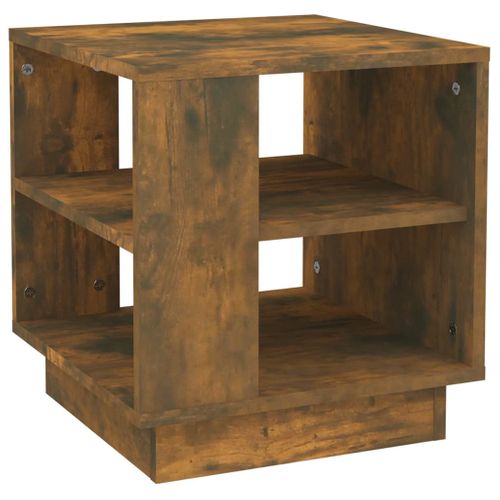 Table Basse Chêne Fumé 40x40x43 Cm Bois Contreplaqué