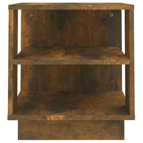 Table Basse Chêne Fumé 40x40x43 Cm Bois Contreplaqué