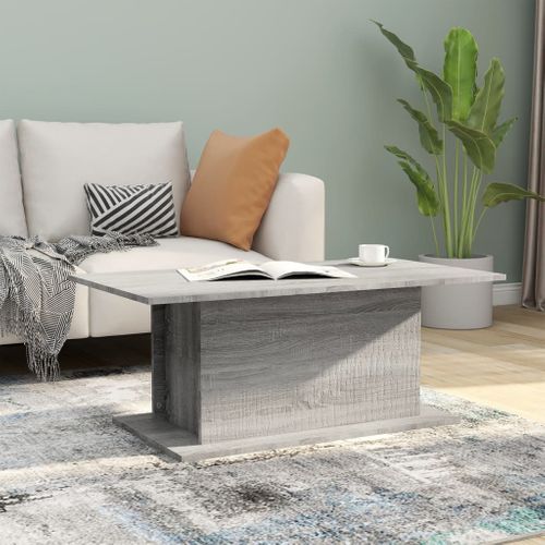 Table Basse Sonoma Gris 102x55,5x40 Cm Bois Contreplaqué