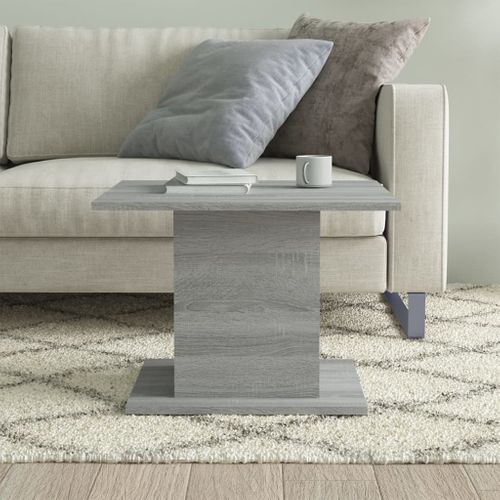 Table Basse Sonoma Gris 55,5x55,5x40 Cm Bois Contreplaqué