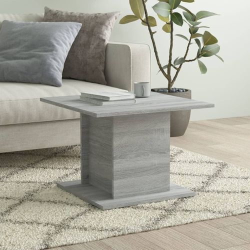 Table Basse Sonoma Gris 55,5x55,5x40 Cm Bois Contreplaqué