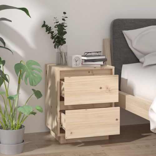 Tables De Chevet 2 Pièces 40x35x50 Cm Bois De Pin Solide