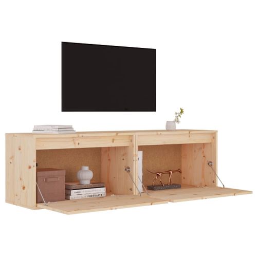 Armoires Murales 2 Pièces 60x30x35 Cm Bois De Pin Massif