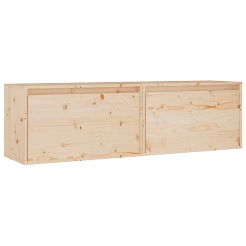 Armoires Murales 2 Pièces 60x30x35 Cm Bois De Pin Massif