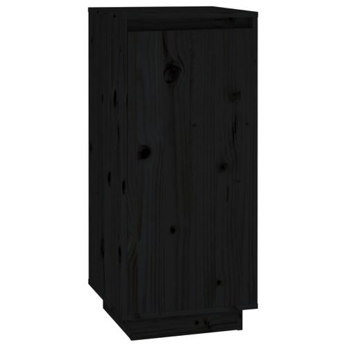 Armoire à Chaussures Noir 35x35x80 Cm Bois De Pin Massif
