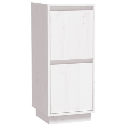Buffets 2 Pièces Blanc 31,5x34x75 Cm Bois Massif De Pin