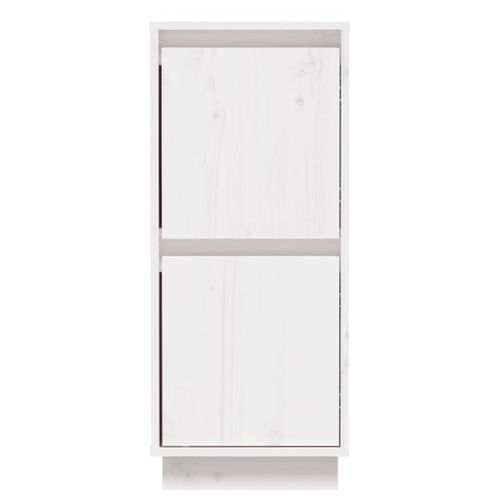 Buffets 2 Pièces Blanc 31,5x34x75 Cm Bois Massif De Pin